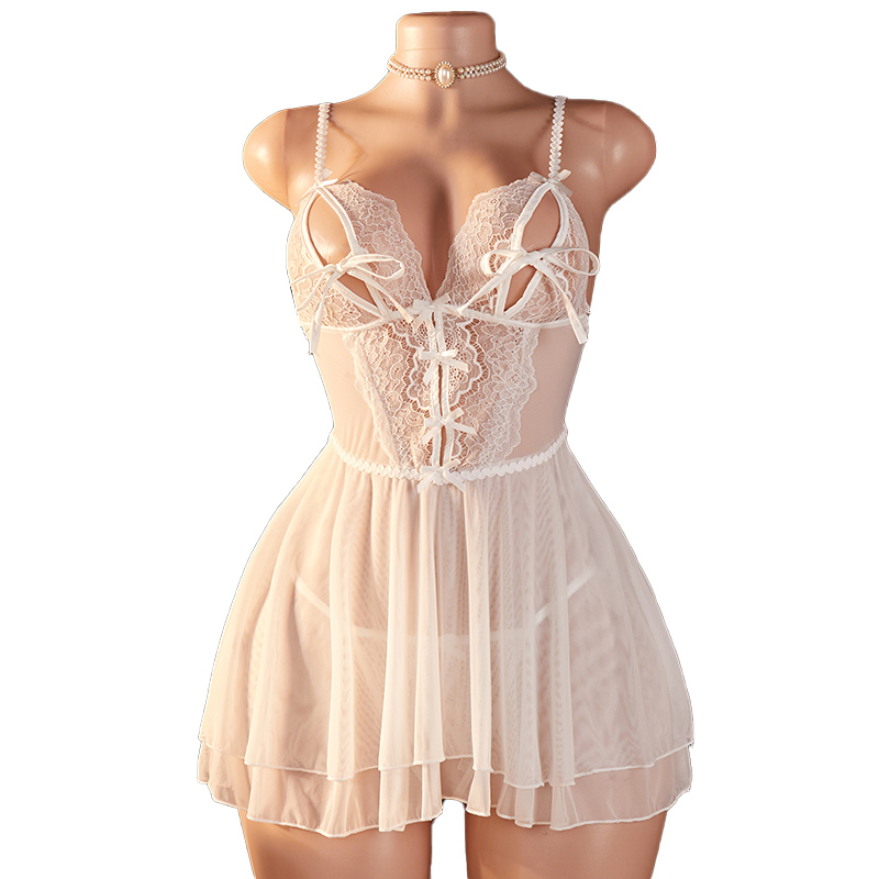 Summer Clothing Stores - Transparante sexy vrouw lingerie diepe V