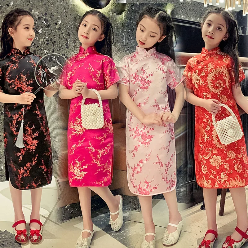 Summer Clothing Baby Girl - Zomer Kinderen Cheongsam Kids 2024 Meisje