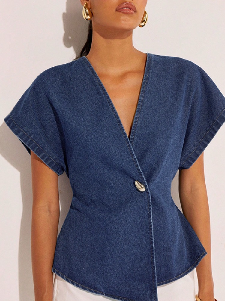 2026 Dames Donkerblauwe Denim  - Summer Clothing Wraps recensie en prijs