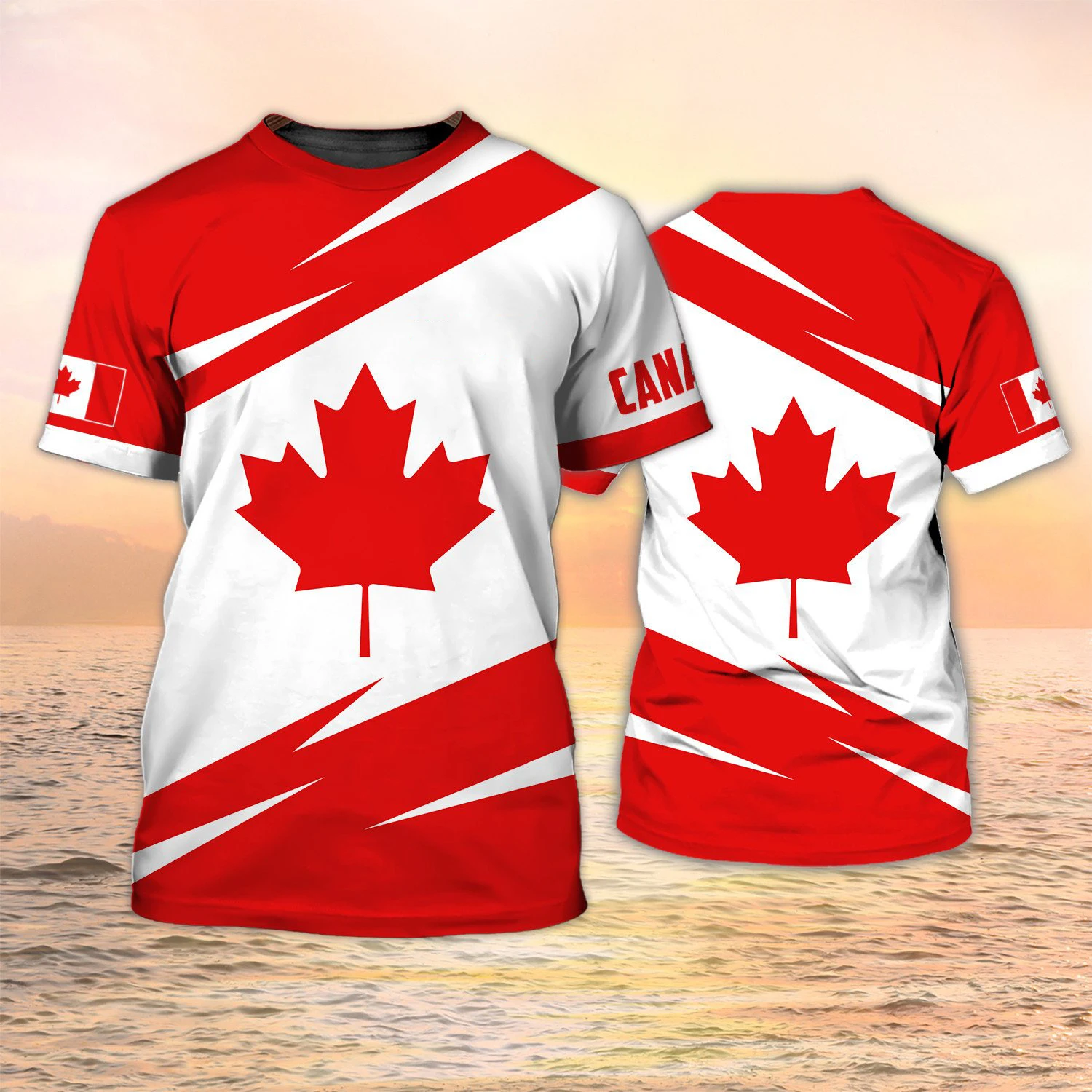 Canada Vlag 3D Print T-shirts  - Summer Clothing Women Canada recensie en prijs